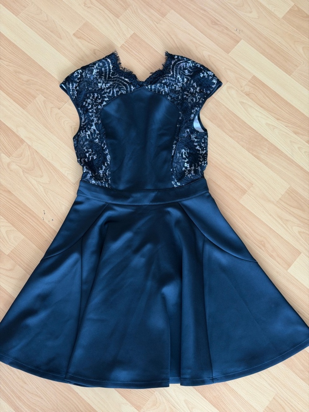 Ted Baker Navy Lace Fit-and-Flare Party Dress